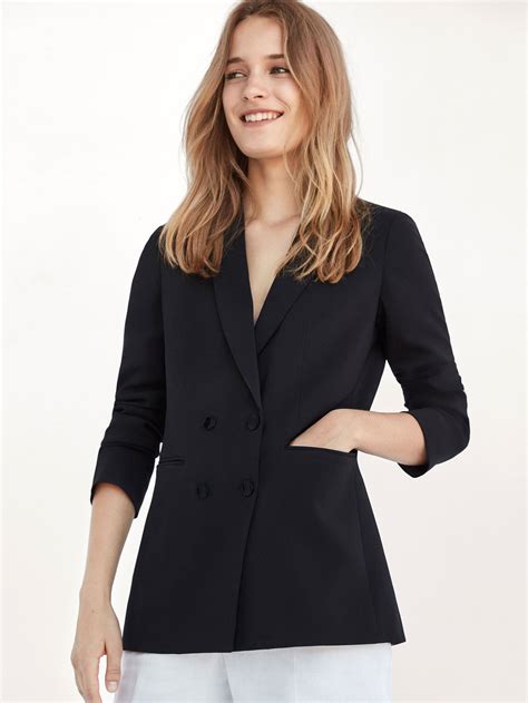 Fall Winter Womens SLIM FIT DOUBLE BREASTED BLAZER At Massimo Dutti For Effortless