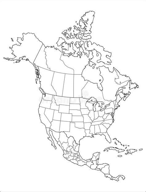 North America Map Coloring Page Coloring Pages