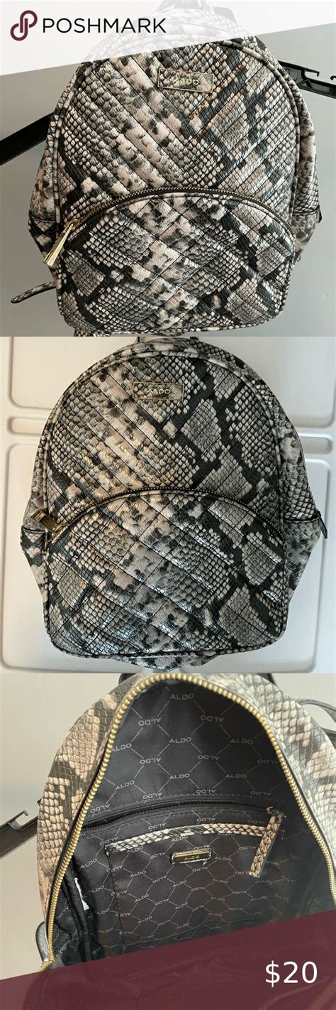 Aldo Snakeskin Print Quilted Faux Leather Backpack In 2022 Faux