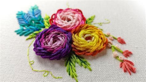 The back stitch is one of the most versatile and easy embroidery stitches to use and learn. Hand Embroidery: Whipped Back Stitch / Loop Stitch Flower ...