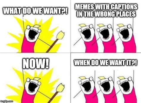 What Do We Want Meme Imgflip
