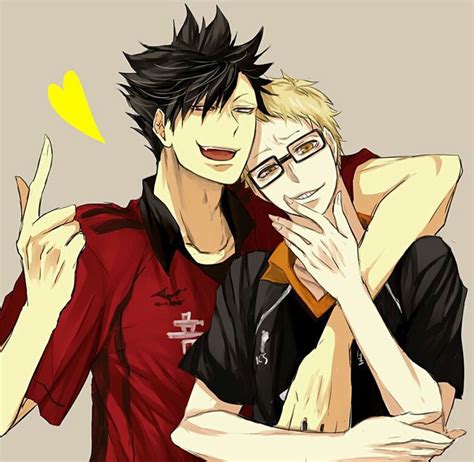 Pin By Персонажи Characters On Kuroo X Tsukishima Kurotsuki Haikyuu Tsukishima Kurotsuki Kuroo