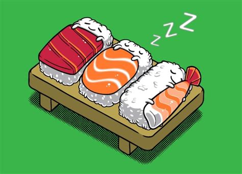 Sushi Threadless Artist Shop Sushi Drawing Sushi Art Funny Illustration
