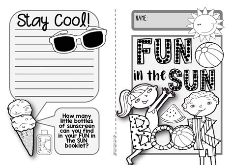 Sun Safety Fun In The Sun Booklet