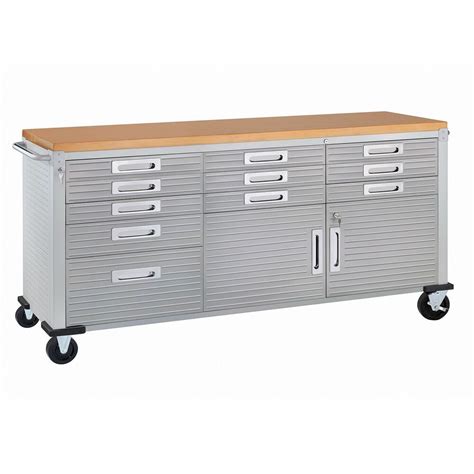 Maybe you would like to learn more about one of these? Garage Rolling Metal Steel Tool Box Storage Cabinet Wooden ...