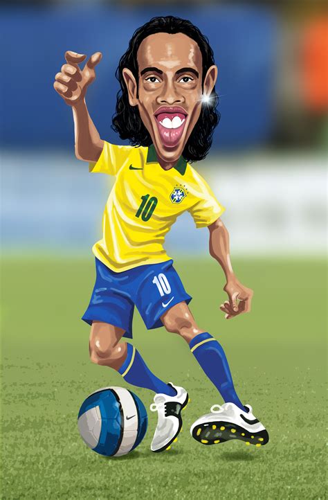 Ronaldinho Cartoon Caricature Collection Ronaldinho Caricature