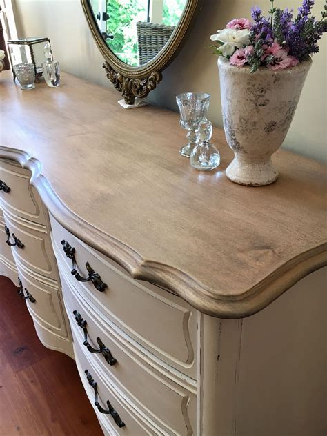 Refinished French Provincial Dresser Provincial And Dark Walnut Stain