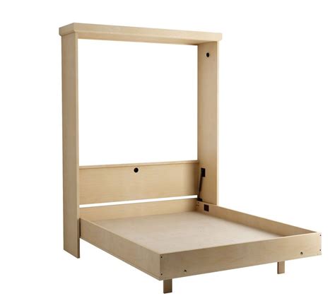 The Elsa Drop Down Table Murphy Bed In Maple Natural Finish Shown