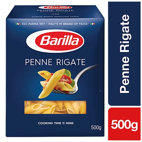 Buy Barilla High Quality Durum Wheat Pasta Penne Rigate 500 Gm Carton