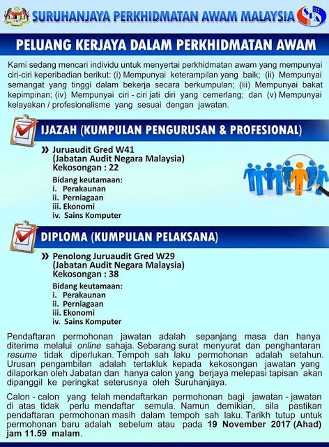 The national audit department is an independent government agency in malaysia that is responsible for carrying out the audits on the accounts of federal government, state government and federal statutory bodies as well as the activities of the ministry/department/agency and companies under the. Jawatan Kosong di Jabatan Audit Negara Malaysia - 60 ...