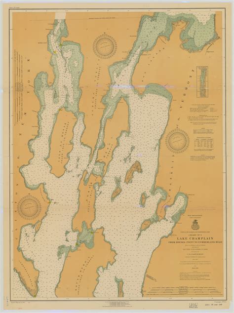 Lake Champlain Map 1917 Hullspeed Designs