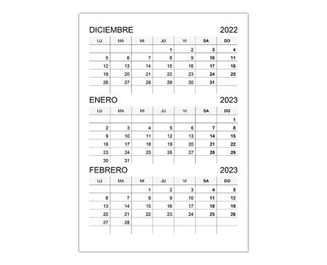 Calendario Enero 2023 En Excel Pdmrea