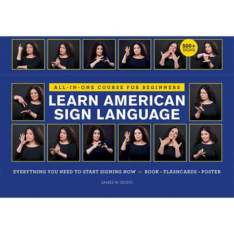 Learn American Sign Language Book Flashcards And Poster Set