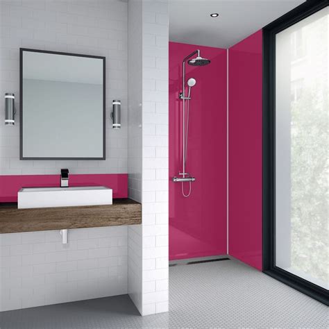Glass bathroom shelves homebase scheduler. Wetwall Pink Gloss - 600mm - Acrylic | Homebase in 2020 ...