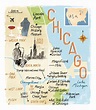 Chicago map by Scott Jessop, July 2013 issue | Chicago beach, Chicago ...