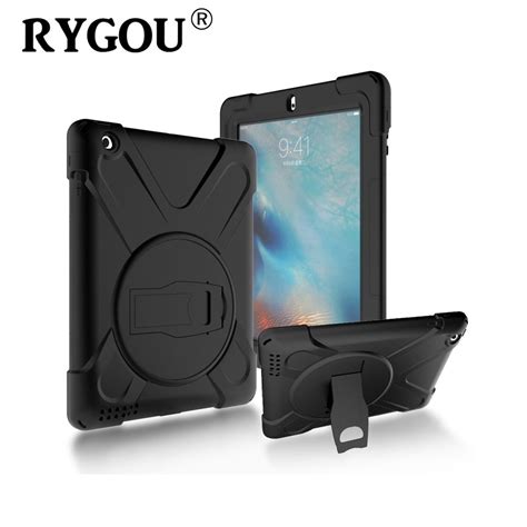 Rygou For Apple Ipad Air 2 Case Spider Military Heavy Duty Waterproof