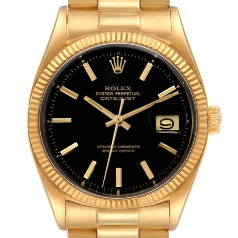 Rolex President Datejust 18k Yellow Gold Vintage Mens Watch 1601