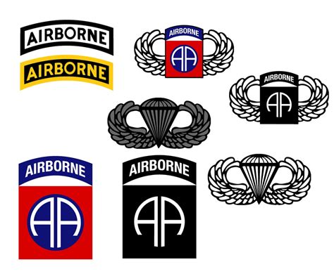82nd Airborne Logo Unit Insignia Jump Wings Airborne Tab Us Army