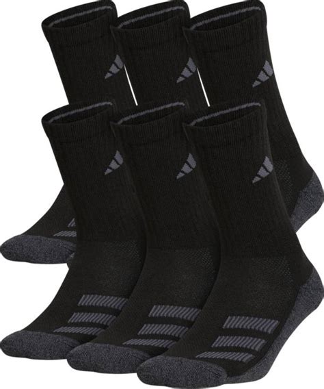 Adidas Youth Cushioned Angle Stripe Crew Socks 6 Pack Dicks