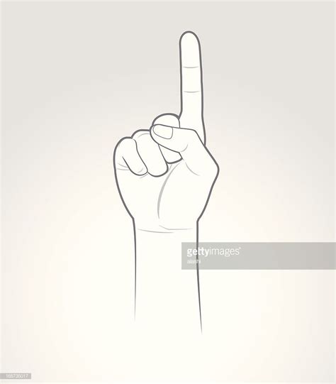Vector Illustration Beautiful Hand Pointing Up Hand Reference