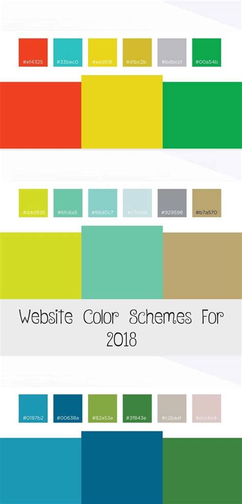Website Color Schemes For 2018 in 2020 | Website color schemes, Website ...