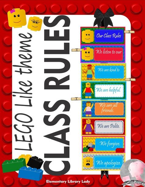 Lego Decor Classroom Rules Editable Classroom Rules Lego Classroom