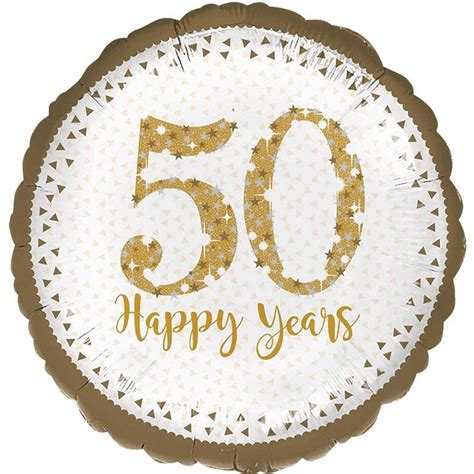 50th Anniversary Balloons Happy Years Foil Party Save Smile