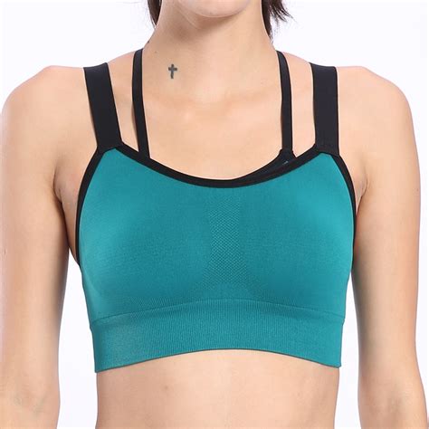 Binand Quick Drying Women Sports Bra Breathable Adjustable Double Straps Full Cup Shockproof