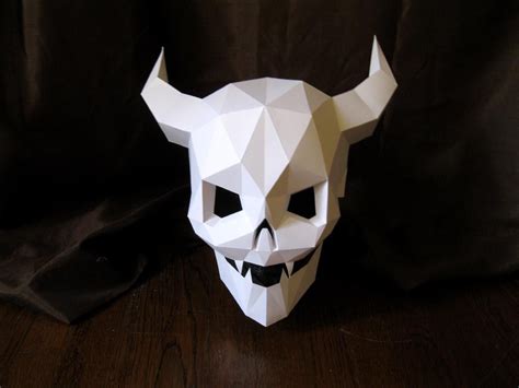 Diy Devil Skull Paper Mask With Moving Jaw Make This Scary Halloween
