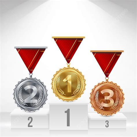1st 2nd 3rd Vector Hd Png Images Pedestal With Gold Silver Bronze