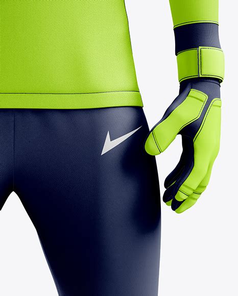 Download Men's Full Soccer Goalkeeper Kit with Pants mockup (Front ...