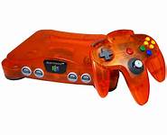 Nintendo 64 System Video Game Console Fire Orange with Matching ...