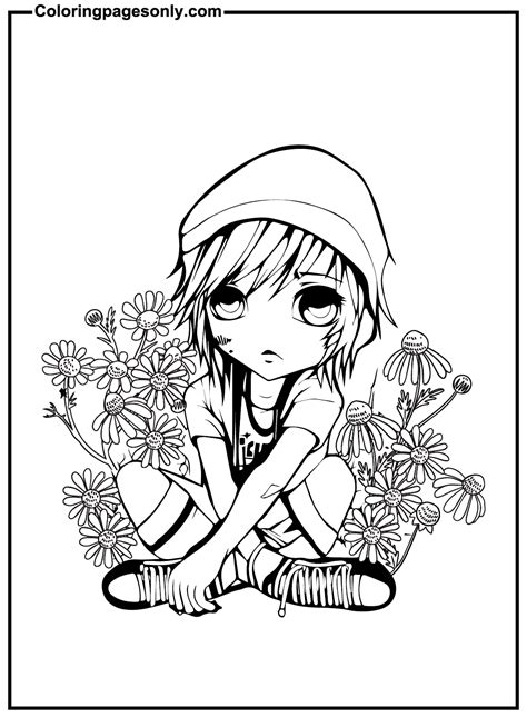 22 Free Printable Emo Coloring Pages