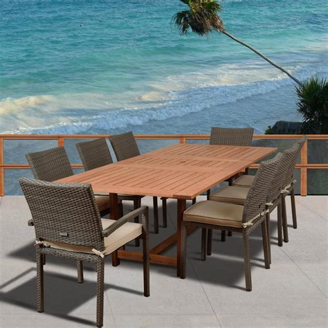 Hampton Bay Lemon Grove 7 Piece Wicker Outdoor Dining Set With Surplus