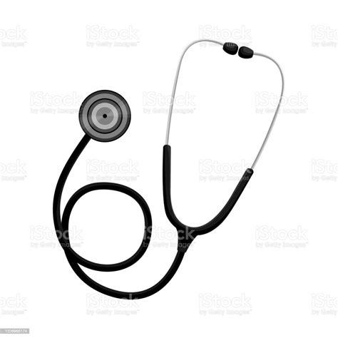 Kartun Stetoskop Medis Hitam Ilustrasi Stok Unduh Gambar Sekarang