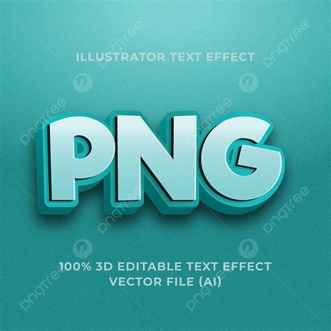 Editable Text Effect Vector Art Png Illustrator 3d Editable Text