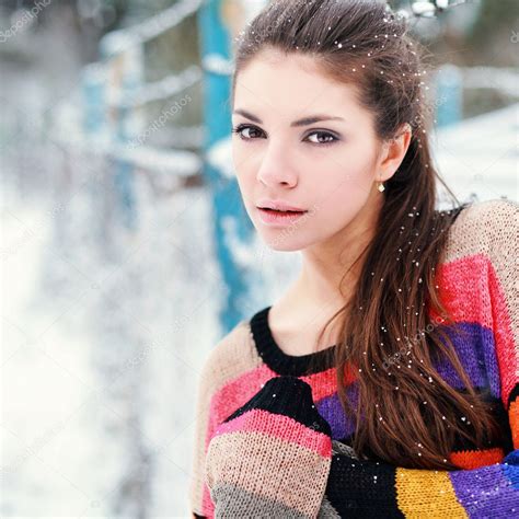 Girl In Winter — Stock Photo © Solominviktor 23340820