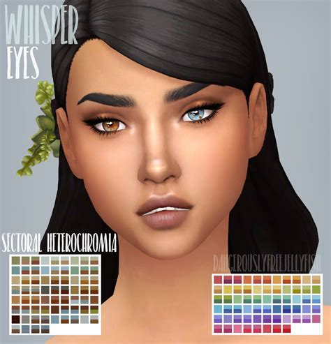 Whisper Eyes Sectoral Heterochromia Berry Colours Sims Sims 4
