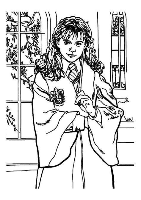 Print harry potter hermione granger holding wand coloring pages. Top 10 awesome The Harry Potter coloring pages your kids ...