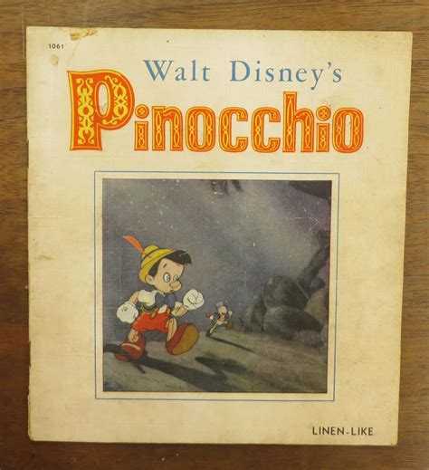 Walt Disneys Pinocchio By Whitman Publishing Fair Paperback 1940