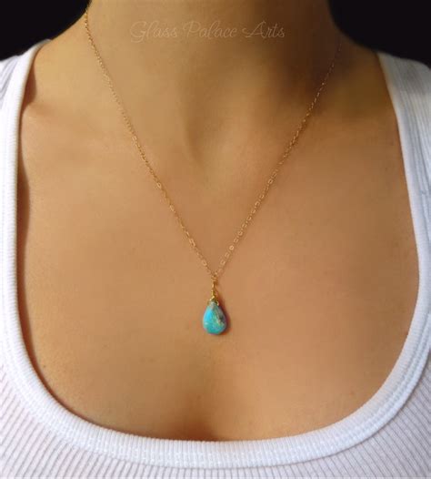 Genuine Sleeping Beauty Turquoise Necklace For Women Real Etsy