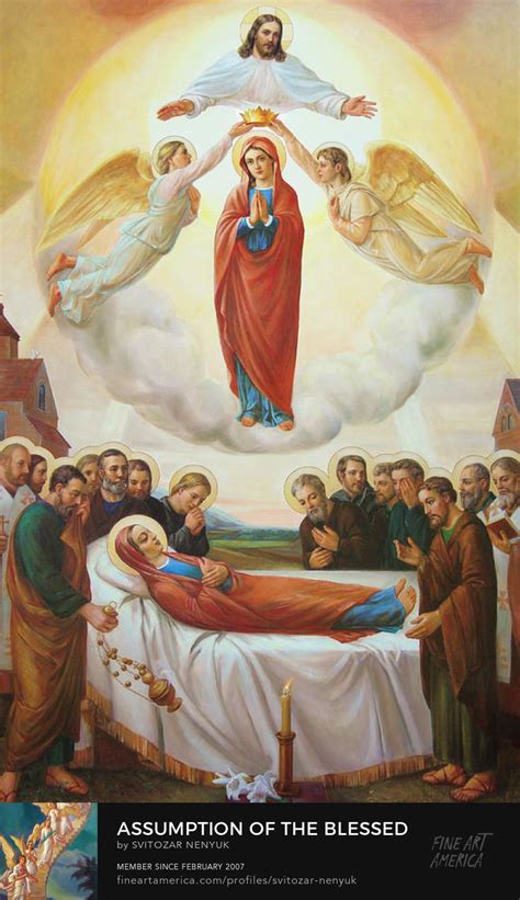 Assumption Of The Blessed Virgin Mary Into Heaven By Svitozar Nenyuk Blessed Virgin Mary
