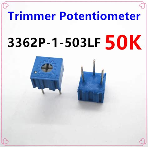 Free Shipping 15pcs Trimmer Potentiometer 3362p 50k 503 Adjustable