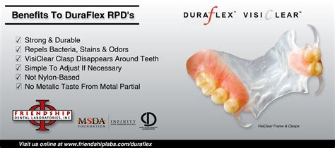 Duraflex And Visiclear Partials And Clasps Friendship Dental Laboratories