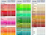 RGB web colors | Rgb color codes, Color coding, Hex color palette