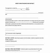 Aia Contractor Subcontractor Agreement Images