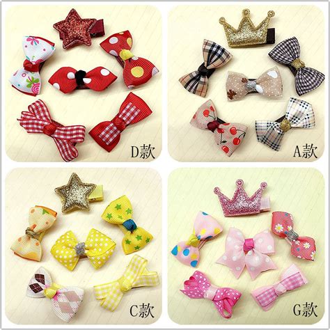 The most common baby hair clip material is metal. 6 pcs/lot baby girls kids bow hair clips pin headwear ...