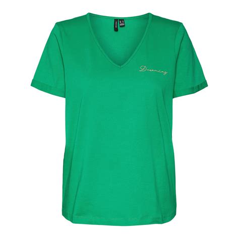 T Shirt Vert Femme Vero Moda Pryla Espace Des Marques