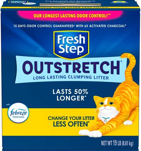 Fresh Step Outstretch Concentrated Febreze Freshness Scented Clumping