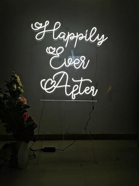 Happily Ever After Neon Sign Neon Led Led Neon Sign Neon Etsy